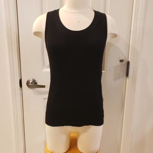 Kate Hill Size Meduim Black Sleeveless Ribbed Top